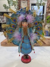 Vintage Neiman Marcus Peacock Nutcracker Christmas Holiday Home Decor - Read picture