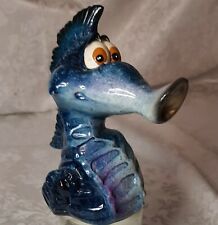 Kooky Ceramic           Purple & Blue Seahorse BANK  Artisan Pottery  picture