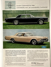 1966 Lincoln Continental Coupe and 4 Door Sedan Print Ad Unmistakably picture