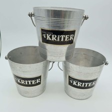 Set of 3 Vintage French Kriter Champagne Ice Buckets Métaux Ouvrés Vesoul picture