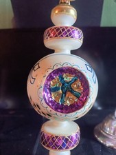 RARE Vintage Christopher Radko Razzle Dazzle Glass Finial Tree Topper Blown Glas picture