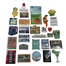 28pc Souvenir Refrigerator Magnet Lot Travel Tourist NY Miami DC Ron Jon picture