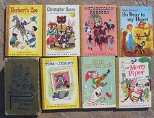 Vtg Lot 7 Set Golden Story Library 1949 1950's.  Case, Books 1 3 5 11 12 15 16 picture