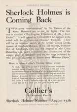 1908 COLLIER'S SHERLOCK HOLMES IS COMING BACK AD picture