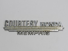 VTG Courtesy Honda Memphis Tennessee Metal Dealership Badge Emblem Tag Dealer TN picture