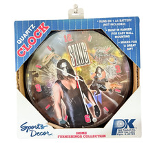 Vintage NOS 1990s Sting NWO WWF Quartz Wall Clock Black picture