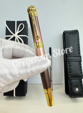 MONTBLANC Rose Gold Filigree Rollerball Pen Pouch & Refill Gift  picture