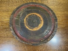 Antique African PRIMITIVE Wood Shield Plate w Original Paint Folk Art #21 picture