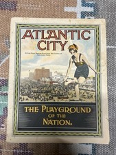 Antique Atlantic City NJ Souvenir Booklet Illustrated Boardwalk Beach c1920s picture