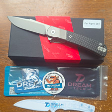 Dream Tech D4368 VG10 Clip Point Plain Manual Frame Lock Carbon Fiber Clip picture