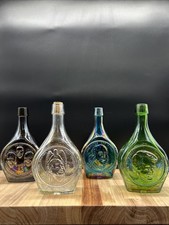 Four Vintage Wheaton Glass Containers Carnival Glass Collectors Items picture