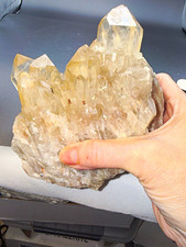Large 3.25 LB Kundalini Citrine Quartz Crystal Cluster Luena DRC Africa picture