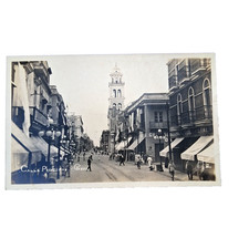 RPPC Gelatin Silver Calle Principal Veracruz Mexico Postcard 1918 picture