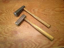Pair (2) Dog Head Blacksmith Hammer 2-1/2 lb 3-1/2 Llb Shop Made picture