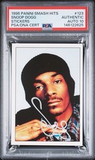 1995 Panini Smash Hits #123 Snoop Dogg Signed RC Rookie PSA Authentic Auto 10 picture