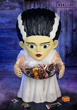 Halloween 23-Inch Universal Monsters Bride of Frankenstein Candy Bowl Decoration picture