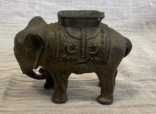 Vintage Metal Elephant Bank Heavy Metal - Comes apart in two pieces picture