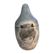 Ceramica De Milano Trinket Box Bowl Ceramic Girl Face Italy picture