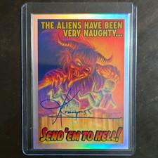 Topps 2026 Mars Attacks Christmas Cryptid Alliance A-7 Krampus Auto. make offer picture