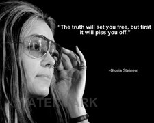 GLORIA STEINEM QUOTE THE TRUTH WILL SET YOU FREE PUBLICITY PHOTO 8X10 picture