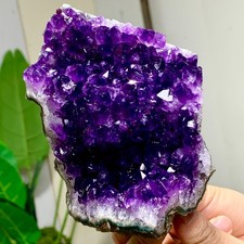 1.23LB Natural Amethyst geode quartz cluster crystal specimen Healing picture