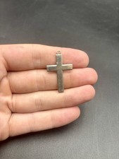 Vintage Chapel Sterling Silver Minimalist Latin Cross Pendant Charm 925 picture