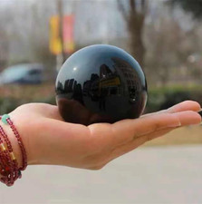60mm Natural Obsidian Polished Black Healing Crystal Balls for Decoration  picture