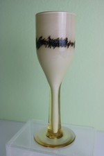 Vintage Michael Nourot Art Glass Goblet Hand Blown Collectable Wine Glass picture