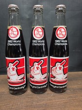 Vtg  1982 St Louis Cardinals World Series Coca-Cola Coke Bottle SEALED FULL X3  picture