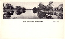 Sandwich MA Lower Shawme Lake Moore & Gibson c1900s-10s Vintage Postcard picture