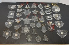 Vtg Lead Crystal Ornaments Lot 36 WMF Gorham Mikasa Princess House Christmas picture