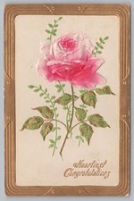Heartiest Congratulations Greetings Embossed Postcard TS-18A picture