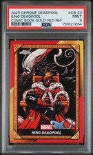 2025 TOPPS CHROME DEADPOOL COMIC BOOK GOLD RED REFRACTOR KING DEADPOOL 1/5 PSA 9 picture