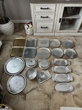 ✨ Vintage Kensington Ware Aluminum Serving Collection – Large Lot ✨ picture