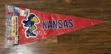 KANSAS UNIVERSITY KU 1912 JAYHAWK Felt Pennant Collectible KS College Large 40” picture