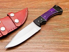 UNIQUE CUSTOM HAND FORGED CARBON STEEL BLADE SKINNING KNIFE, HUNTING KNIFE picture