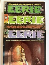 Eerie 23 , 25 , 8 Warren Magazine Lot (Frank Frazetta / Jim Steranko Covers)  picture