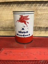 Vintage 1960s Mobilgrease MP 5 LB Unopened Can Mobil Pegasus Gas Oil Advertising picture
