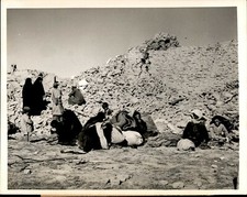 GA99 1953 Original Photo EARTH MOVED VIOLENTLY Shahroud Iran Villagers Fleeing picture