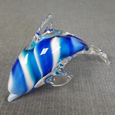Blue Art Glass Dolphin Sculpture Sun Catcher picture