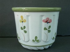 Vintage Hand Painted Ceramic Pottery Floral Planter Portugal picture