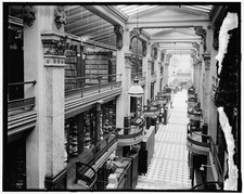 Photo:Interior Patent Office Library Bookshelves Columns 1910s picture