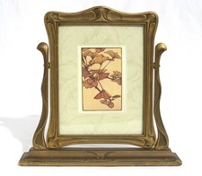 Antique Vintage Art Deco Nouveau Pie Crust Swing Frame Fits 7 x 9 picture