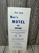 Vintage Macs Motel & Cottages Brochure Cheticamp Cape Breton Nova Scotia Canada picture