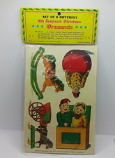 NIP Merrimack Die Cut Old Fashioned Christmas Ornaments Set Of 8 Hong Kong RARE picture