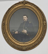 Authentic Civil War 1860s Portrait Capt Russell A Belden 59th Indiana Infantry C picture