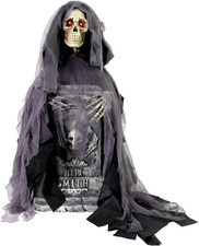 3.0-Ft. Rising Reaper with Tombstone Animatronic picture