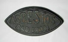 ASBESTOS SAD IRON Black Cast Iron - No Handle - Rustic Primitive Vintage picture
