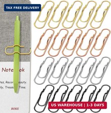 20PCS Stainless Steel Metal Pen Holder Clips, Portable Pen Paper Clips, Colorful picture