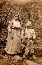 Lucy Osborn Jack Russell Terrier Dog c1910 RPPC Photo Postcard COPY picture